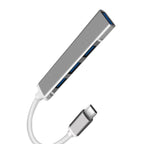 USB Type-C 3.0 Hub, 4-Port USB Hub, High-Speed Data Transfer, Compatible with Keyboard, Mouse, Gamepad, Flash Drives & Other USB Devices, Plug & Play
