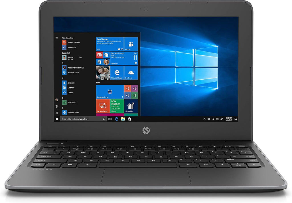 HP Stream 11 Pro G5 Laptop, 11.6" HD Display, Intel® Celeron® N4000 Processor up to 2.6GHz, 4GB RAM, 64GB Storage + SD Card Support, Intel® UHD Graphics, Wi-Fi, Bluetooth, USB, Webcam, Windows 11 Pro (Renewed)
